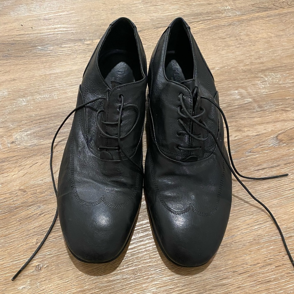 Emporio Armani sheep leather men’s oxfords shoes